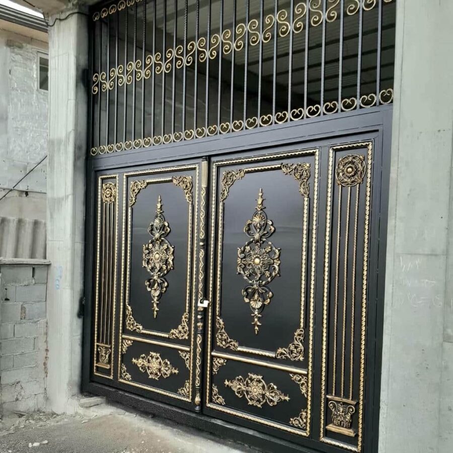 درب فلزی صدفی فرفورژه لوکس