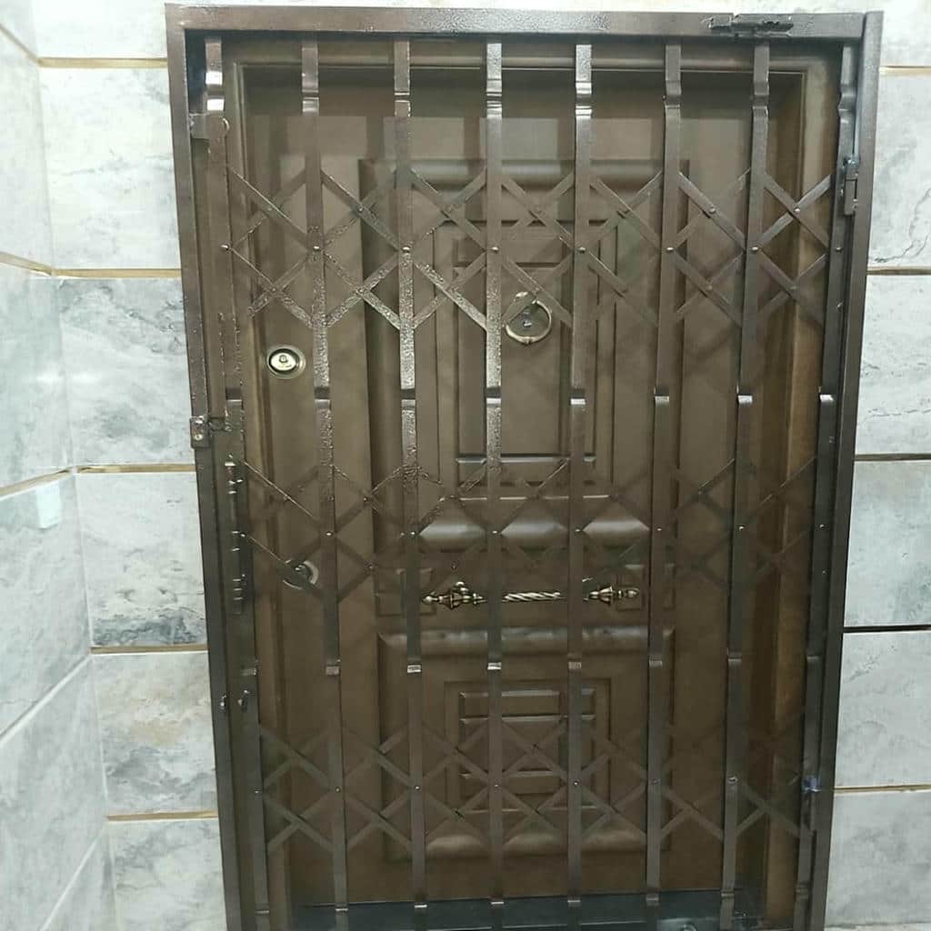 نصب درب آکاردئونی ساختمان رنگ کوره ای در هشتگرد