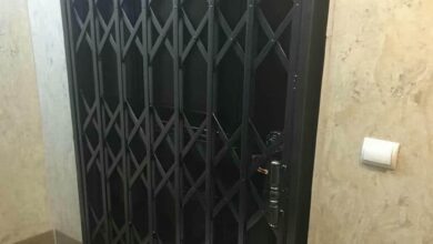 درب آکاردئونی ساختمان در رشت
