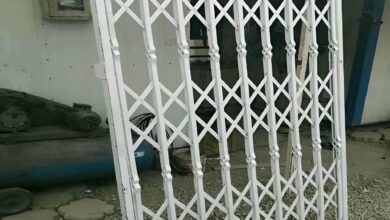 درب آکاردئونی ساختمان در اردبیل