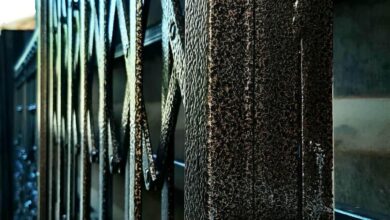 درب آکاردئونی ساختمان در بیرجند