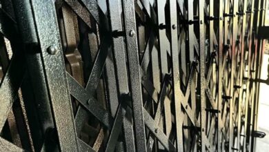 درب آکاردئونی ساختمان در گرگان