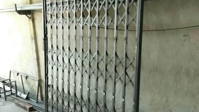درب آکاردئونی ساختمان در بجنورد