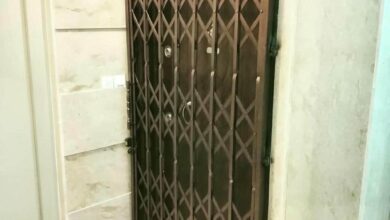 درب آکاردئونی حفاظ ساختمان در نوشهر