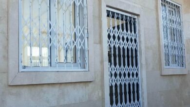 درب آکاردئونی ساختمان در دماوند