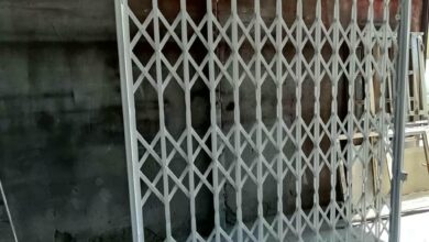 درب آکاردئونی ساختمان در مشهد
