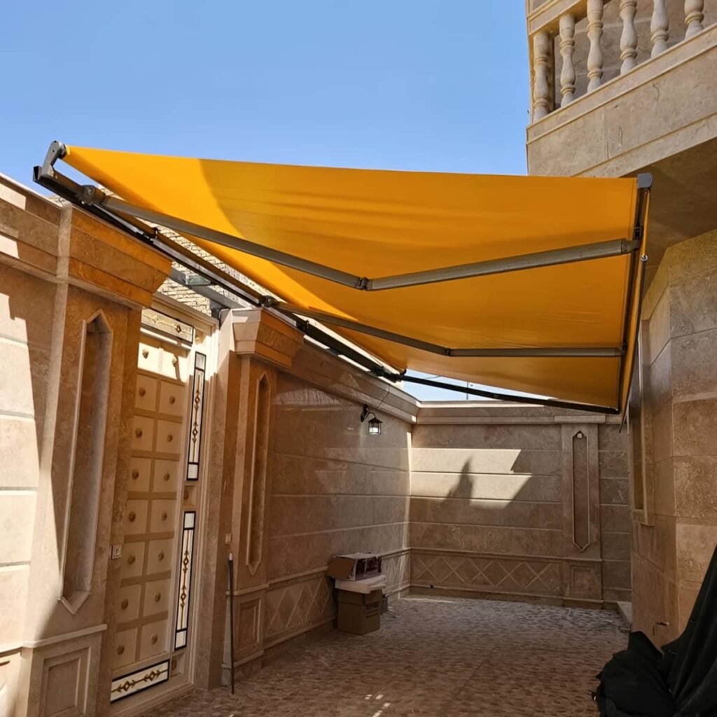 قیمت سایبان برقی کنترلی پارچه ضدآب در کاشان