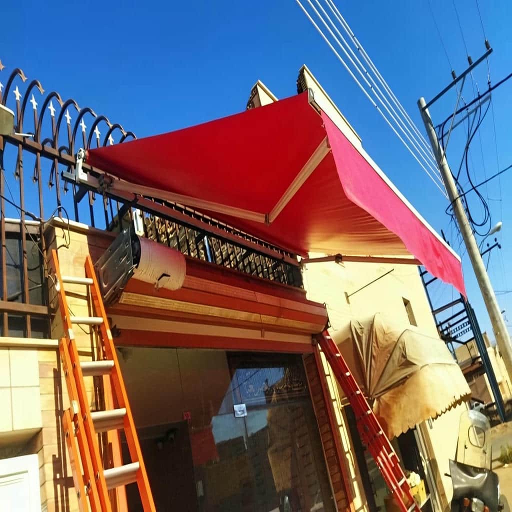 نصب سایبان برقی کنترلی موتور برقی در فشم