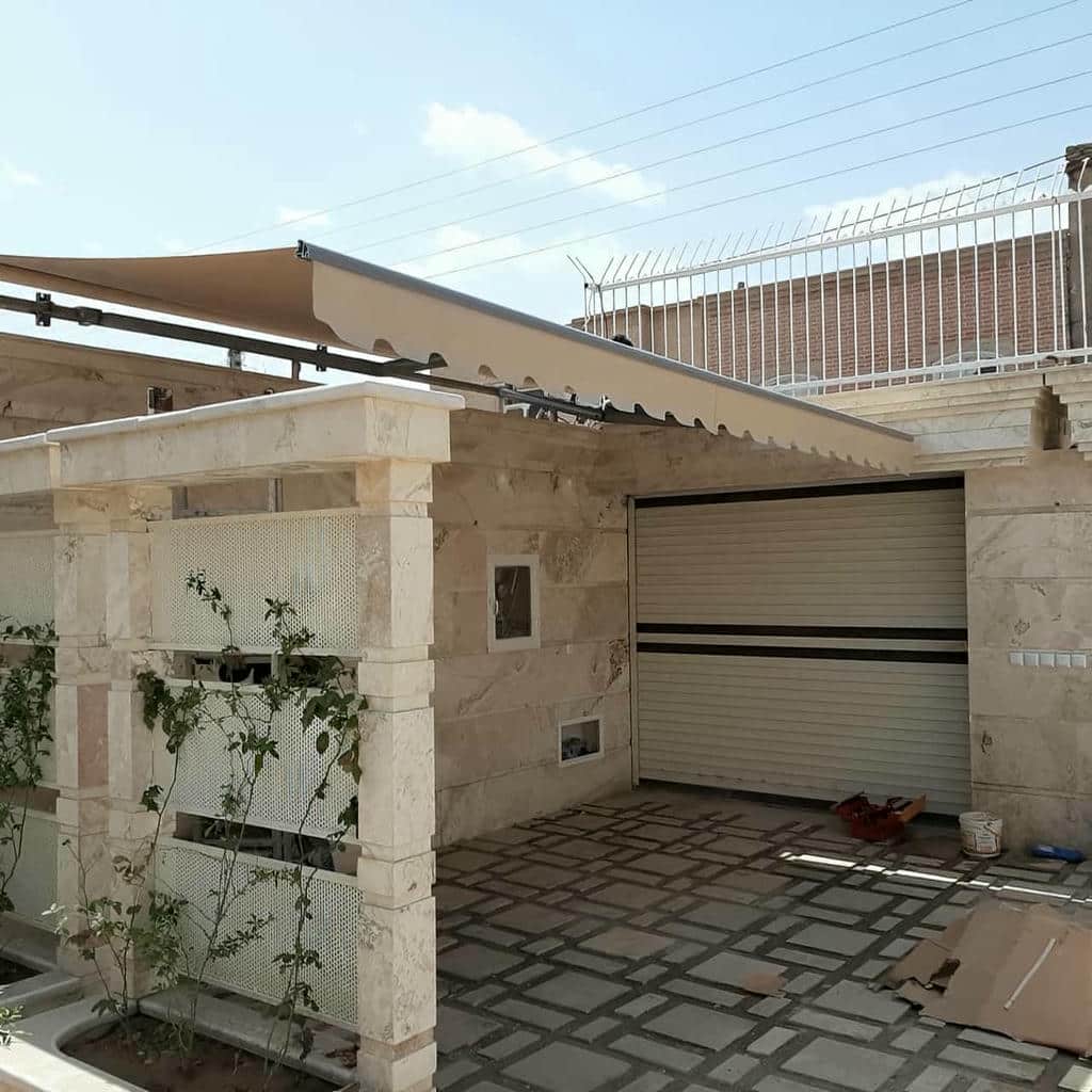 قیمت سایبان برقی کنترلی پارچه ضدآب در سمنان
