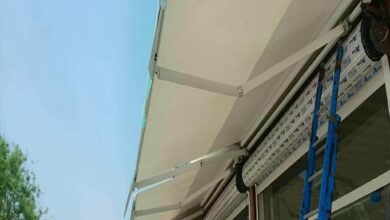 سایبان برقی کنترلی در بندر انزلی