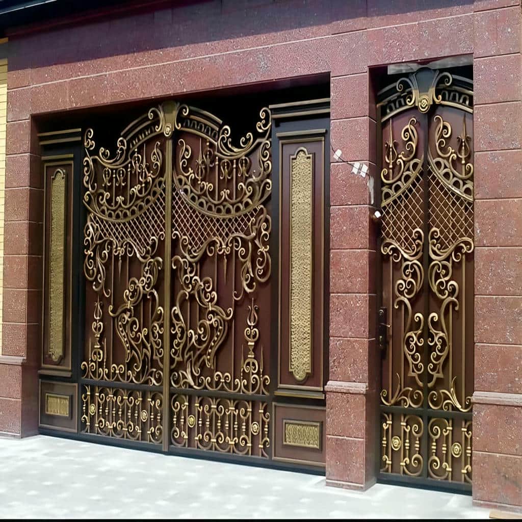 خرید درب حیاط فرفورژه ویلایی در باغ عباس‌آباد