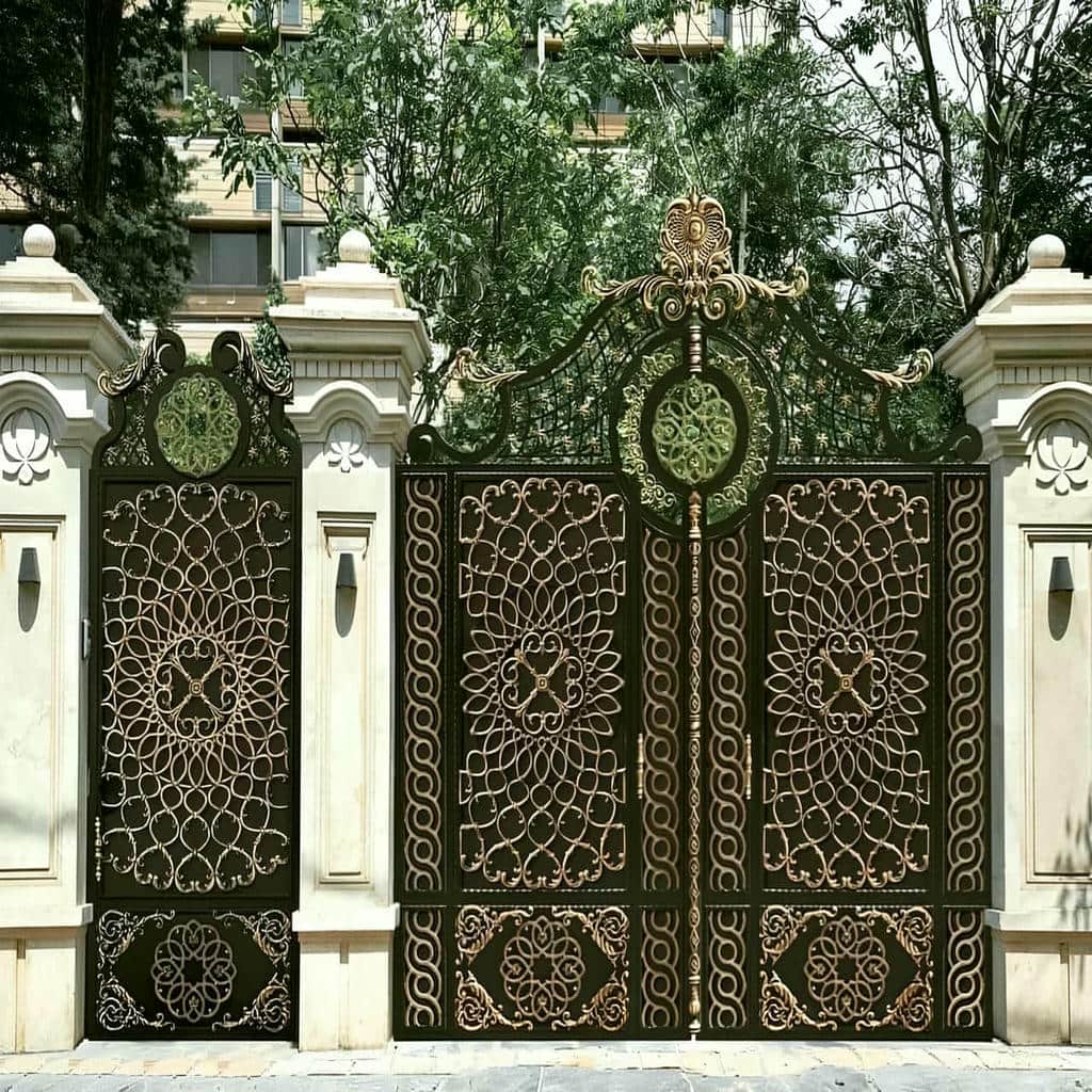 خرید درب حیاط فرفورژه سفارشی در قزوین