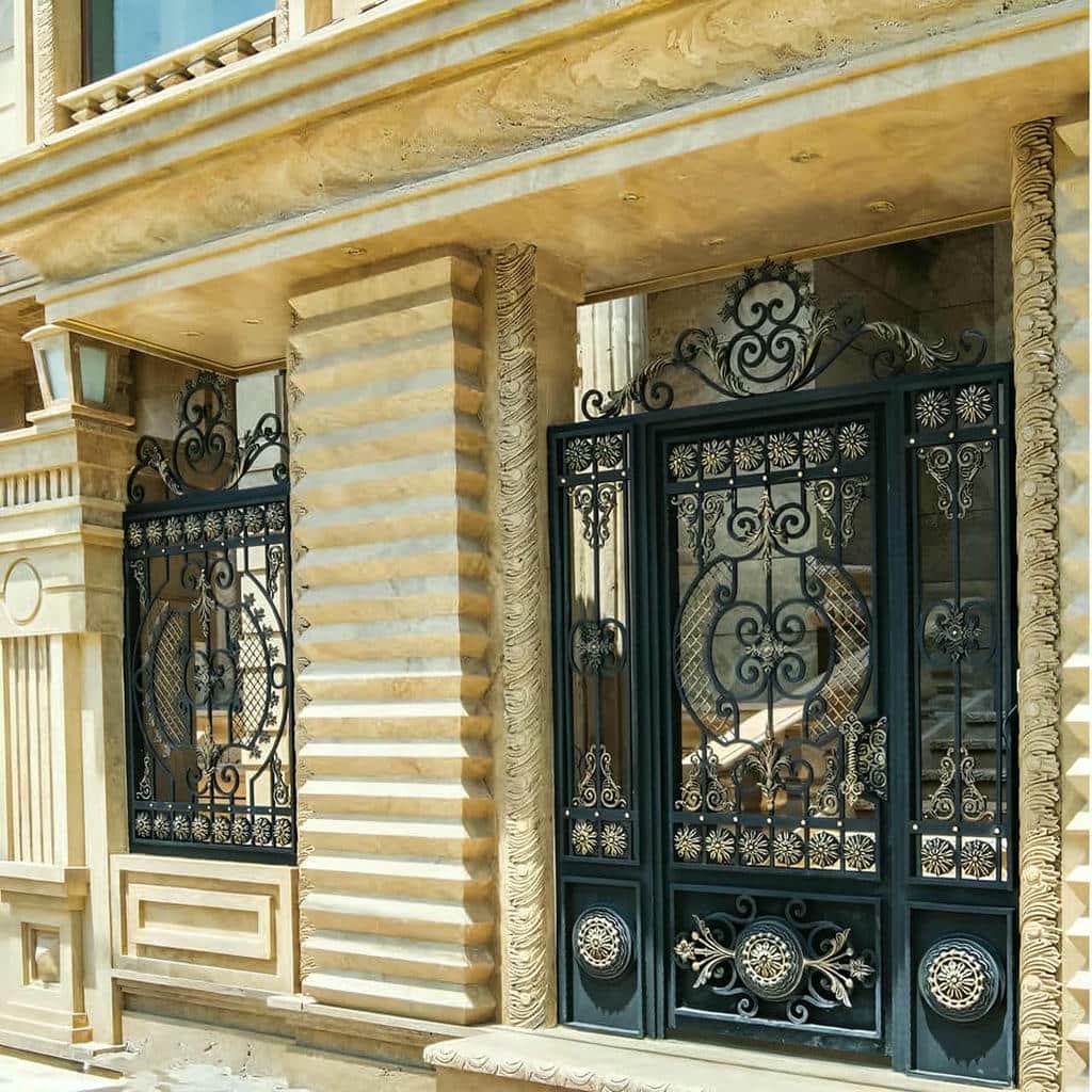 فروش درب حیاط فرفورژه رنگ باکیفیت در بندر انزلی