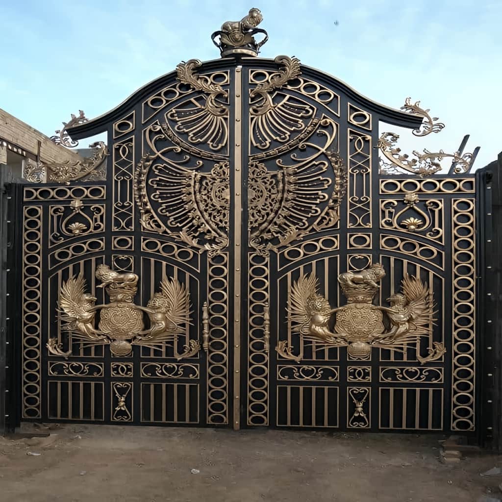 کارخانه درب حیاط فرفورژه پروفیل مقاوم در گنبدکاووس