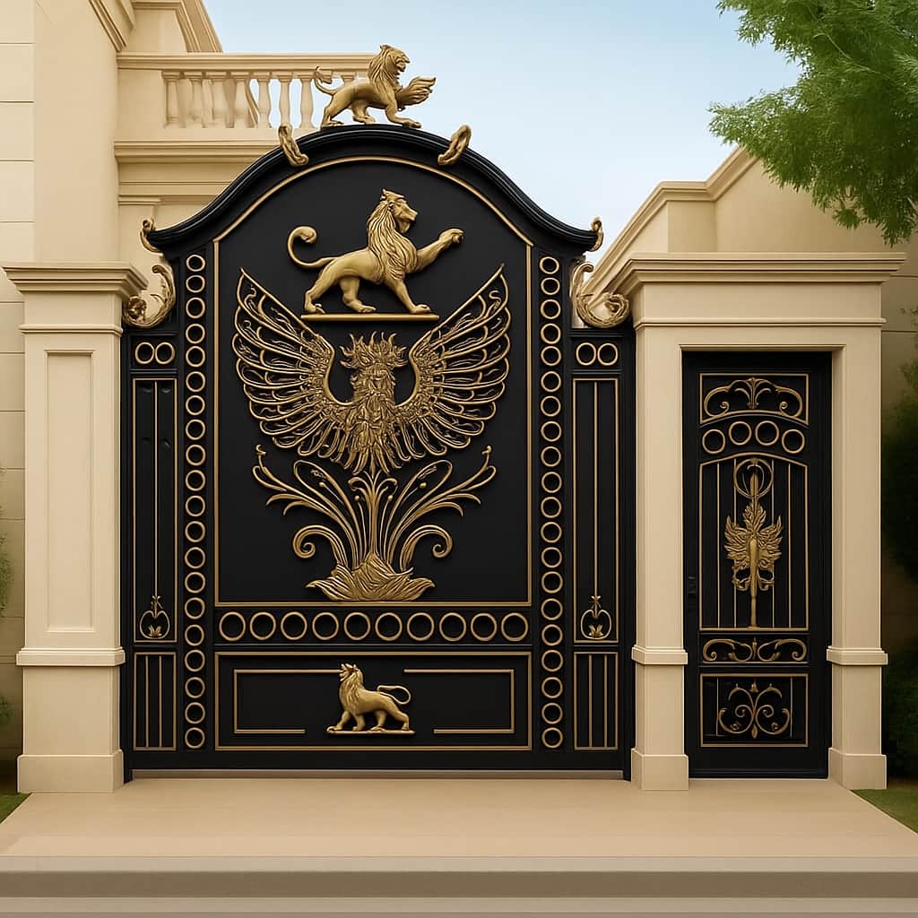 درب حیاط فرفورژه در مریوان