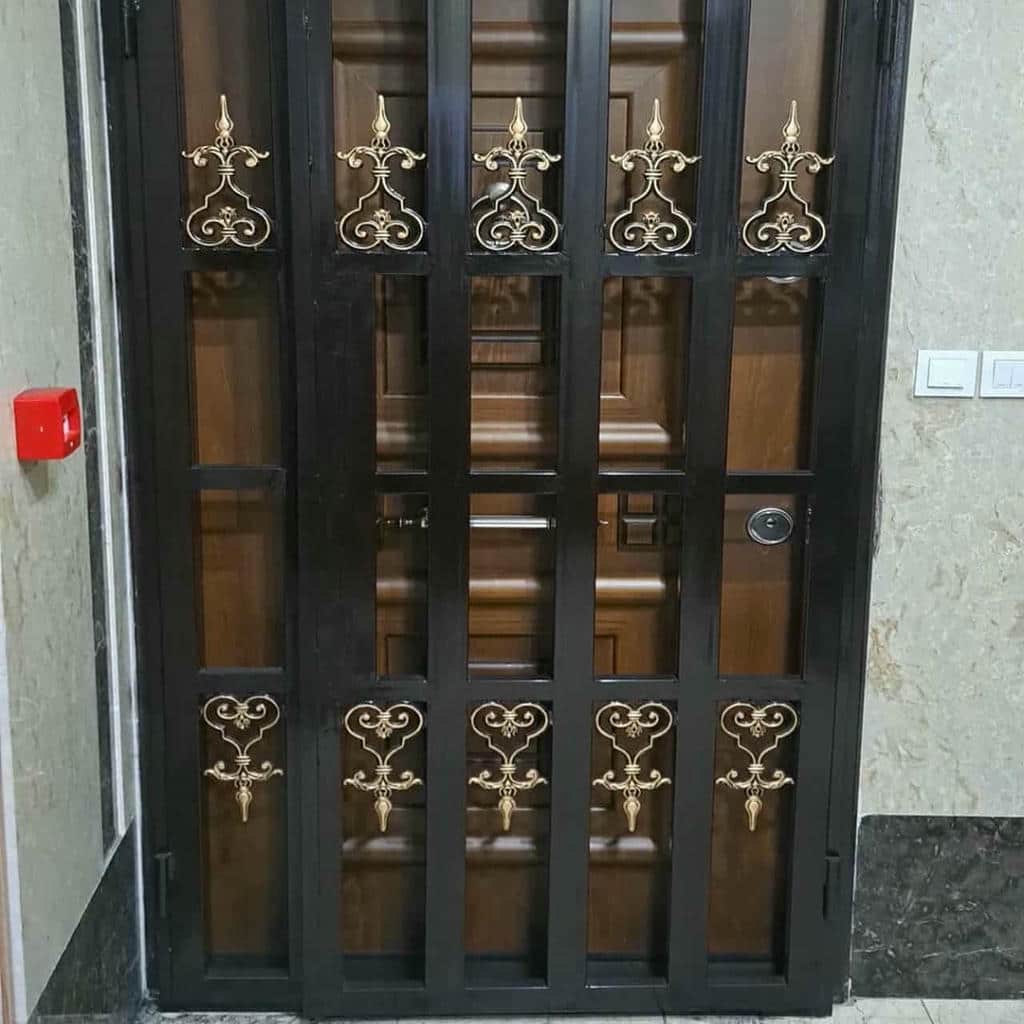 درب آکاردئونی ضد سرقت با پروفیل فلزی استاندارد