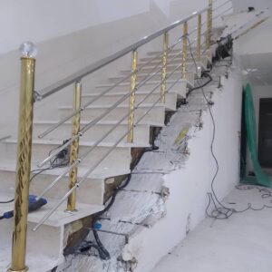 نرده استیل طلایی لوکس