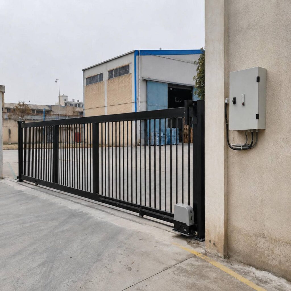 سفارش درب برقی پارکینگ ریلی متناسب با وزن لنگه