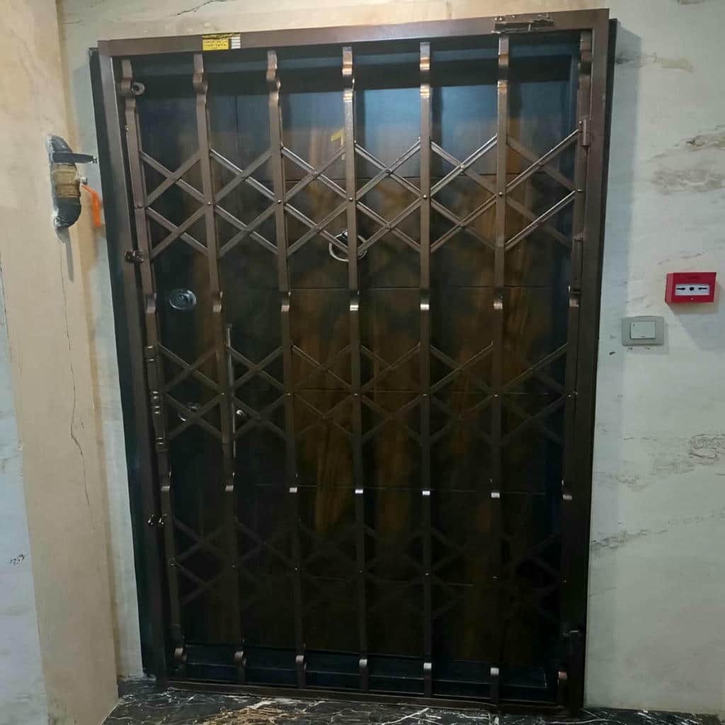 نصب درب آکاردئونی قفل مخفی کتابی کمعرض