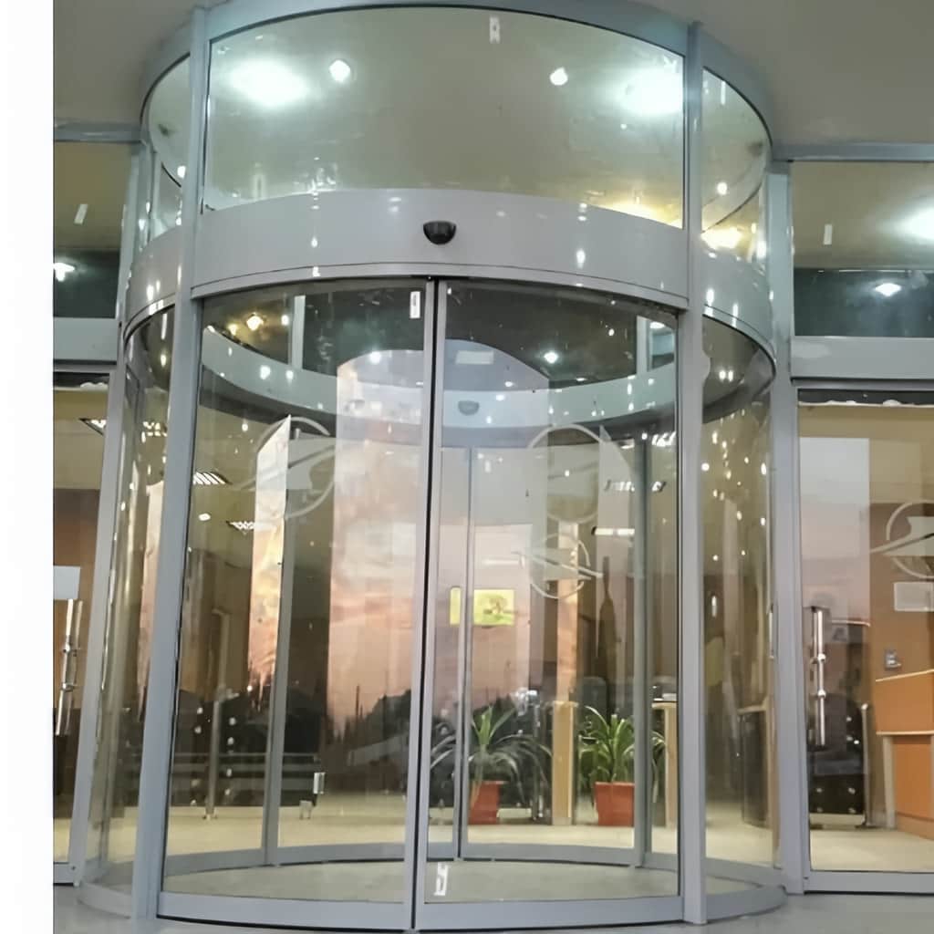 اجرای درب اتوماتیک شیشه ای موتور آرام تک لنگه