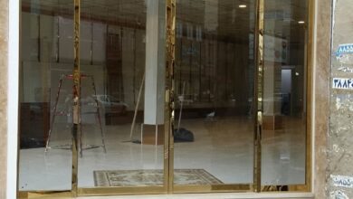 14 نمونه درب اتوماتیک شیشه ای فریم دار آلومینیوم