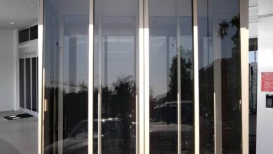 8 مدل درب شیشه ای اتوماتیک کشویی دو لت