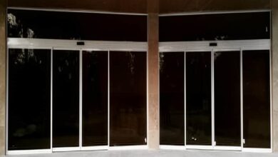 10 مدل درب اتوماتیک شیشه ای تلسکوپی عرض کم