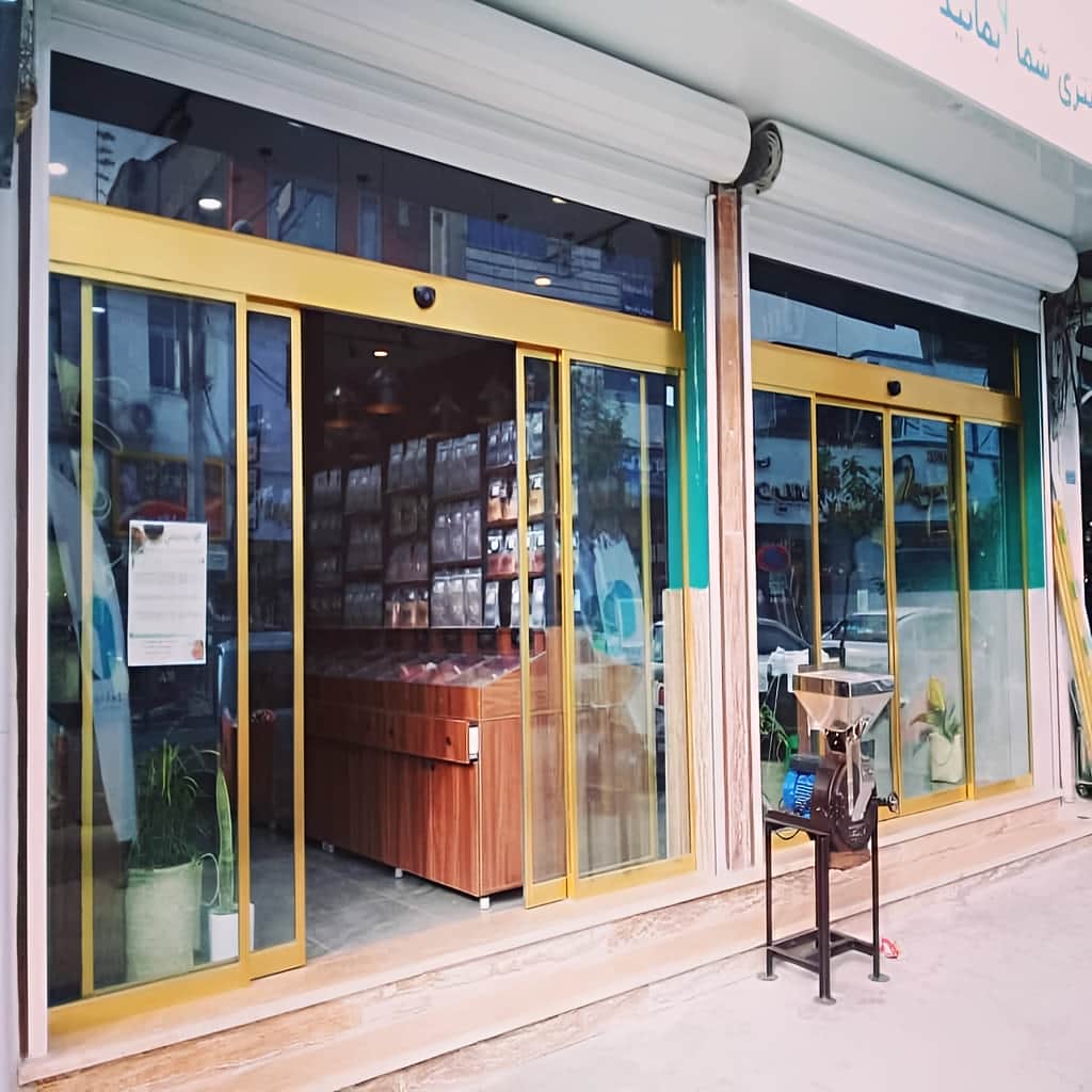نصب ریل کم صدا درب اتوماتیک شیشه ای