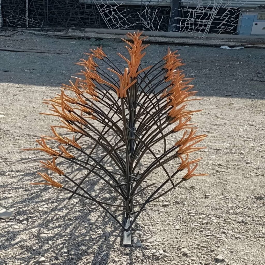مدل بوته‌ای حفاظ میلگردی با پوشش چندجهته