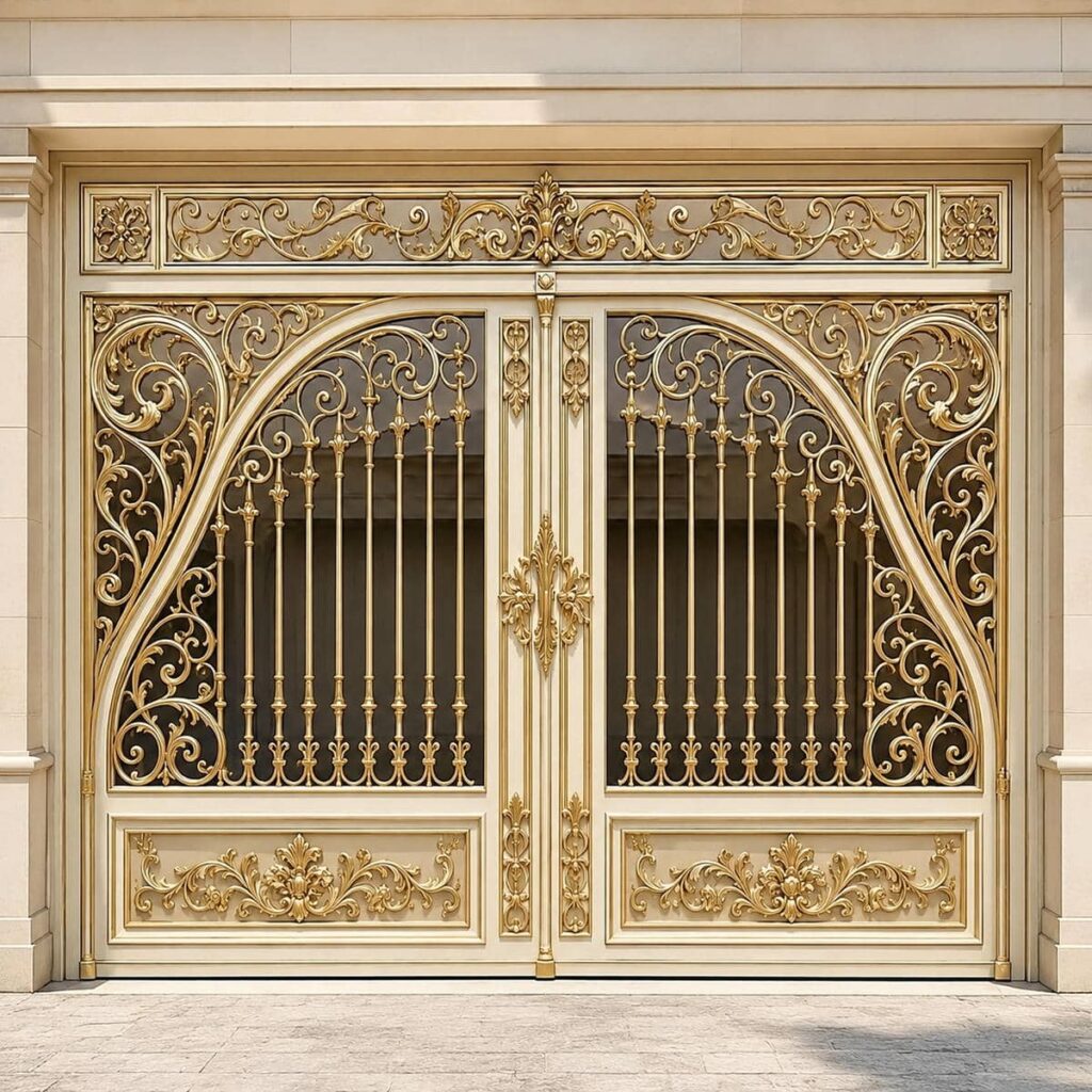 نصب درب پارکینگ ساده پروفیلی با چهارچوب تراز