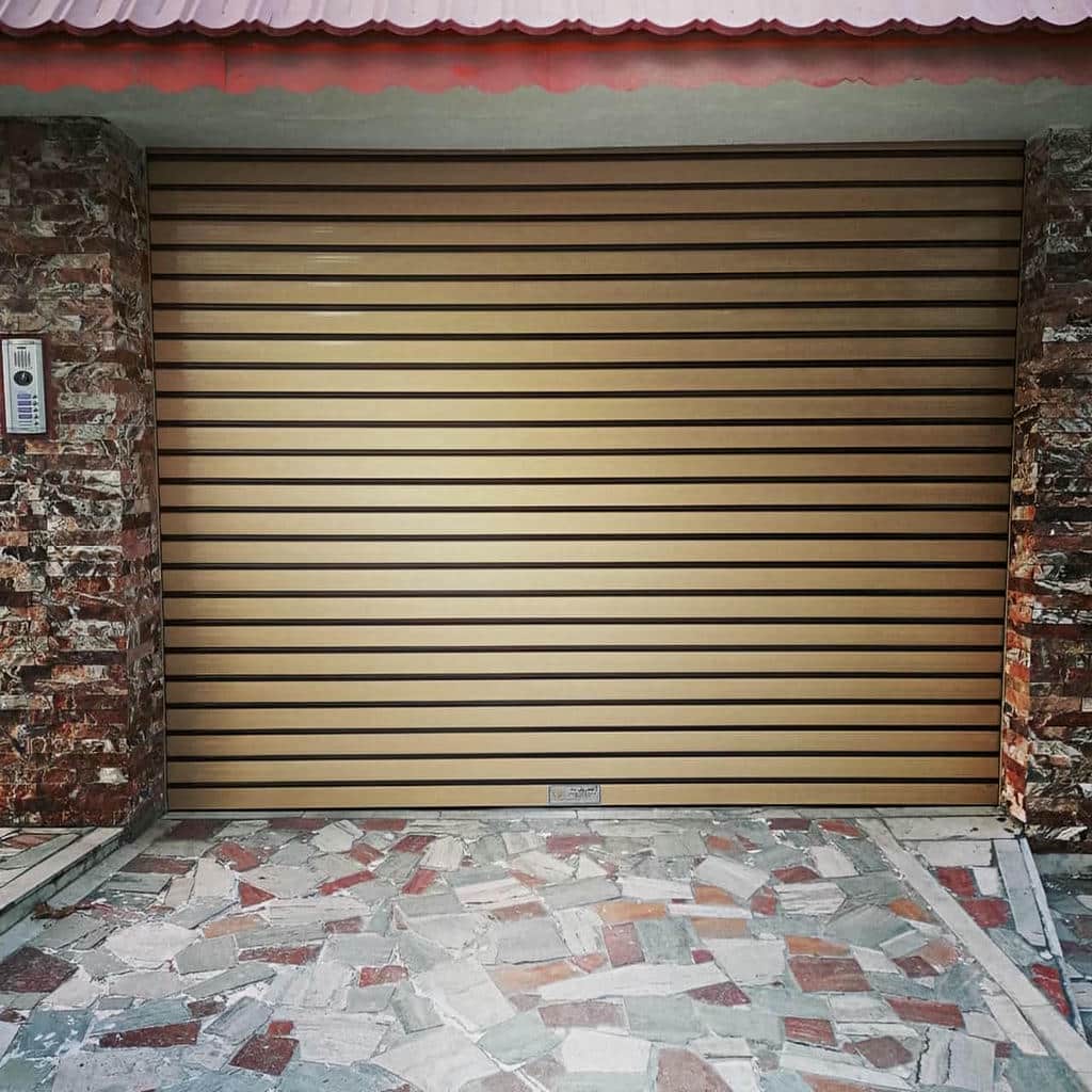 ساخت درب کرکره ای پارکینگ اتوماتیک طرح چوب