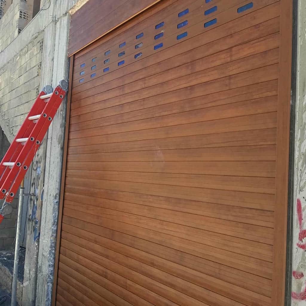 نصب درب کرکره ای پارکینگ اتوماتیک فولادی
