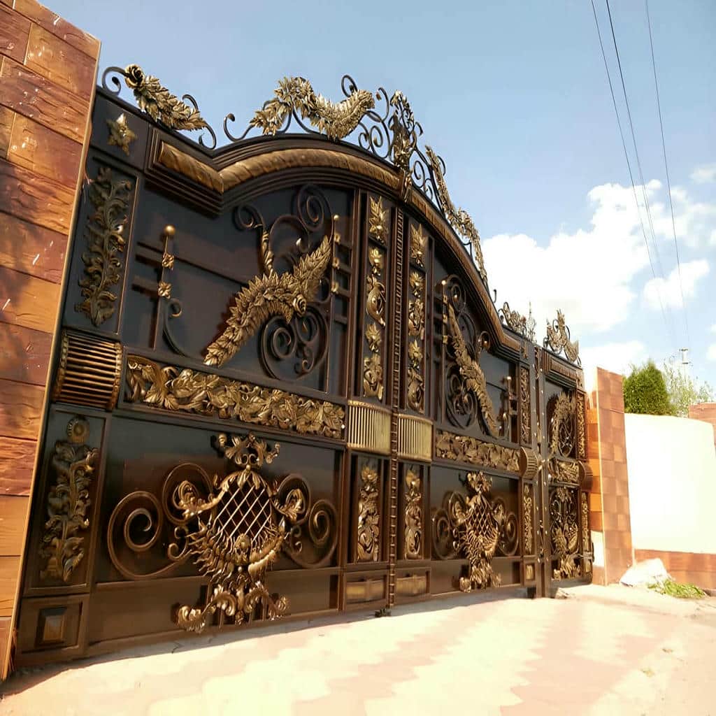 خرید درب ویلا مدرن متناسب با نمای سنگی