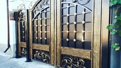 6 طرح درب ویلایی فرفورژه نمای رومی