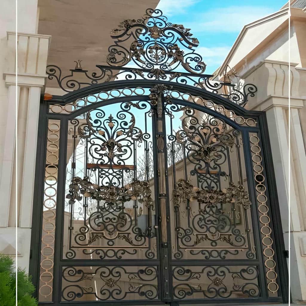 خرید درب پارکینگ CNC پنل فلزی هندسی