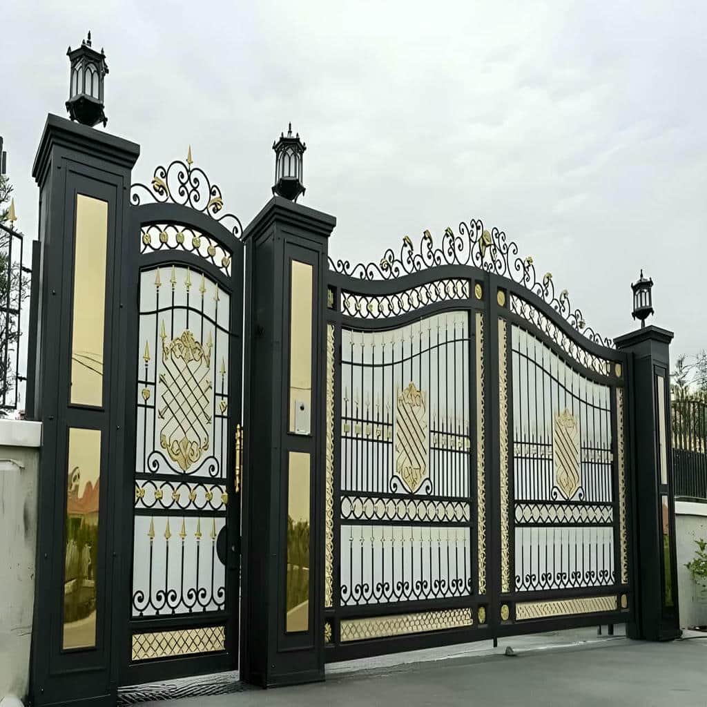 تولید درب پارکینگ برش لیزری طرح مثلثی