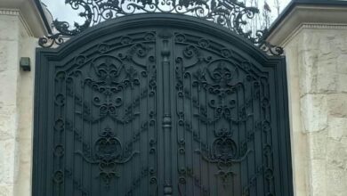 11 مدل درب پارکینگ آهنی ریلی