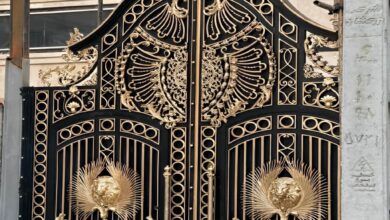 6 مدل درب پارکینگ آهنی ساده قاب دار