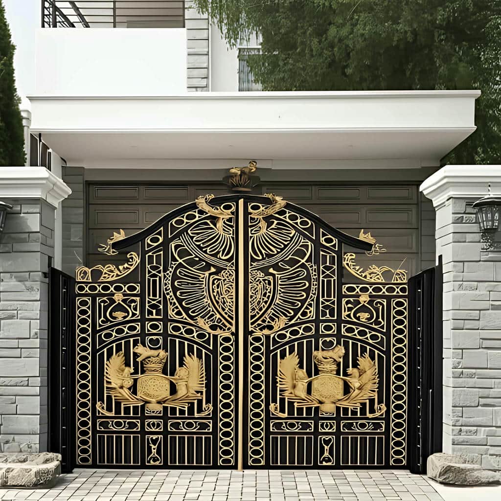 تولید درب حیاط CNC پنل مشبک مدرن