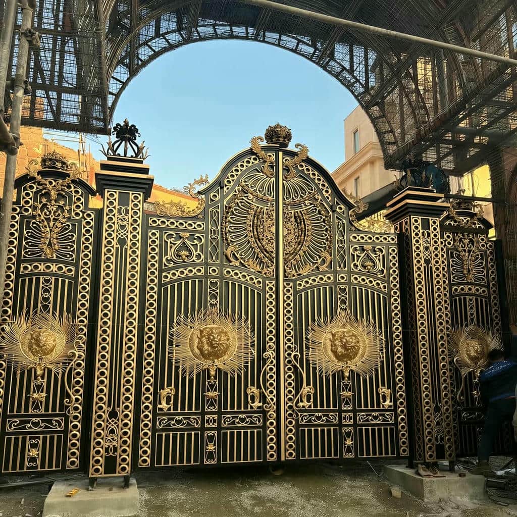 خرید درب پارکینگ ویلایی دو لنگه پروفیلی