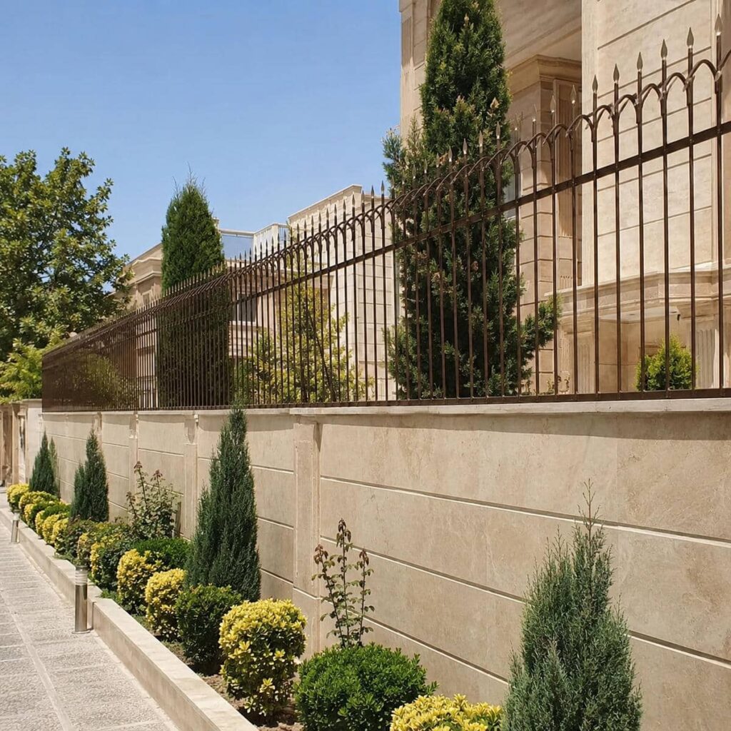 نمونه قابدار حفاظ دیوار ویلایی طرح نیزه