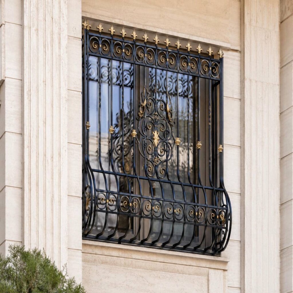 اجرای حفاظ پنجره آپارتمان مدل هندسی