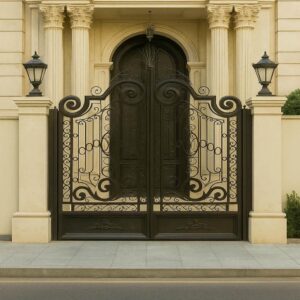 10 نمونه درب پارکینگ سنگین شاسی دوبل