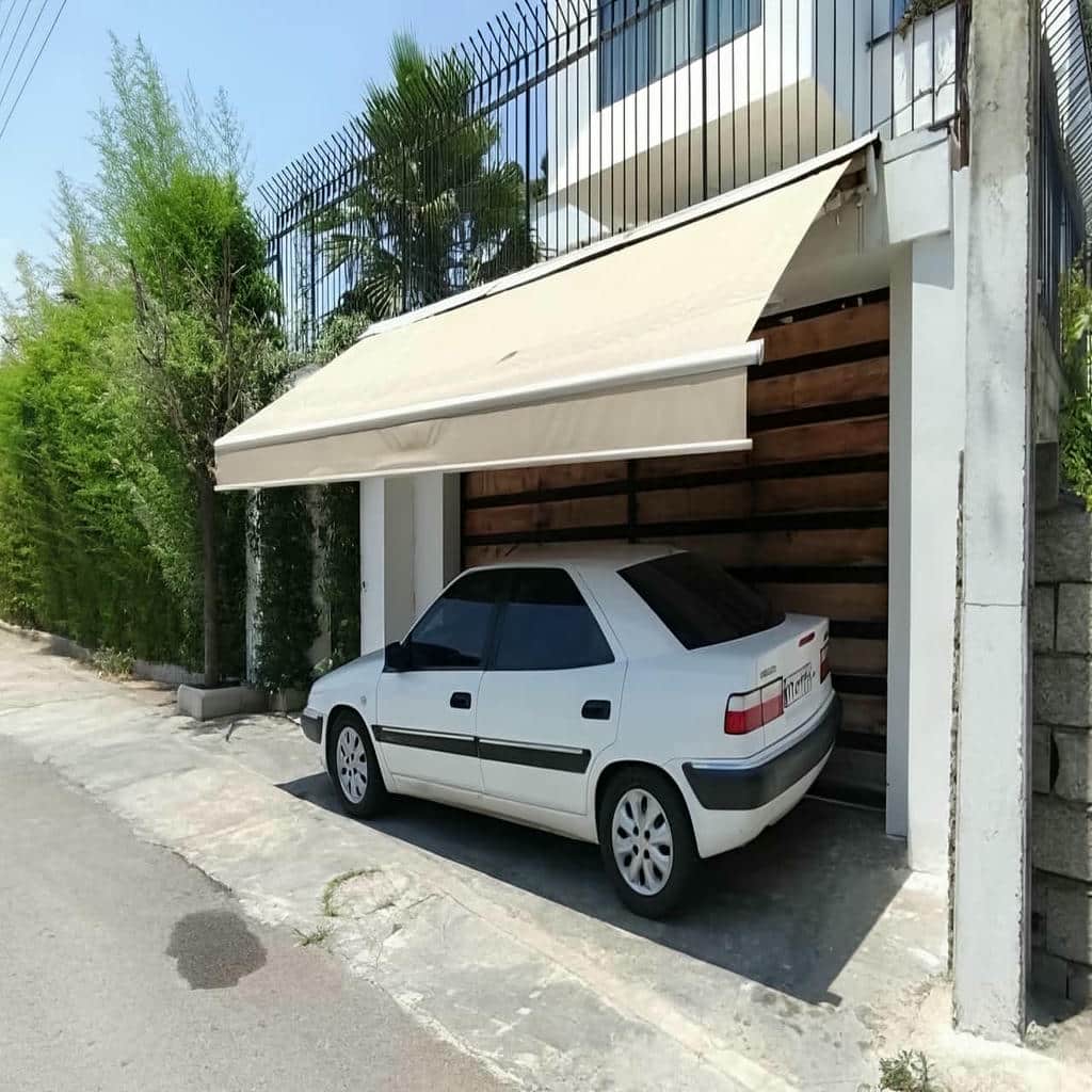 سایبان برقی پارچه ای