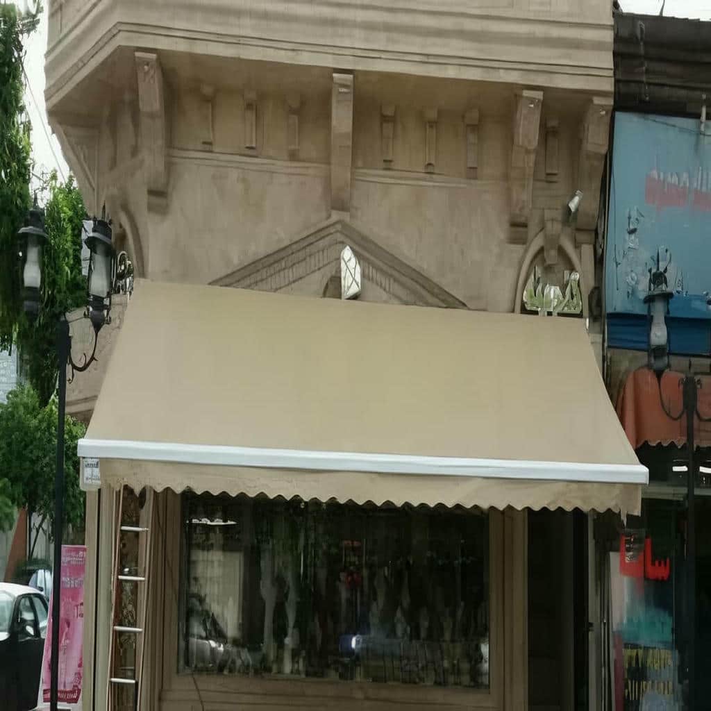 سایبان ریموت دار ورودی ساختمان
