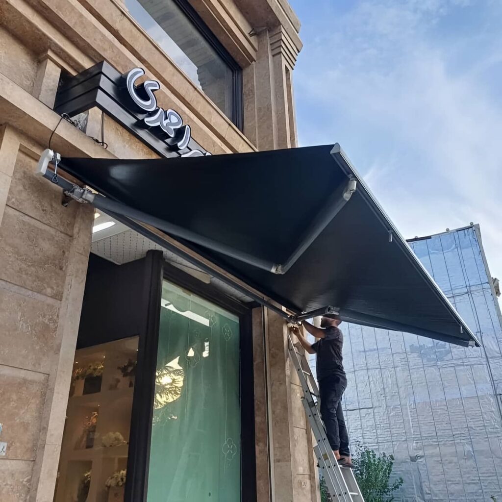 سایبان دوطرفه سفارشی پروژه لوکس