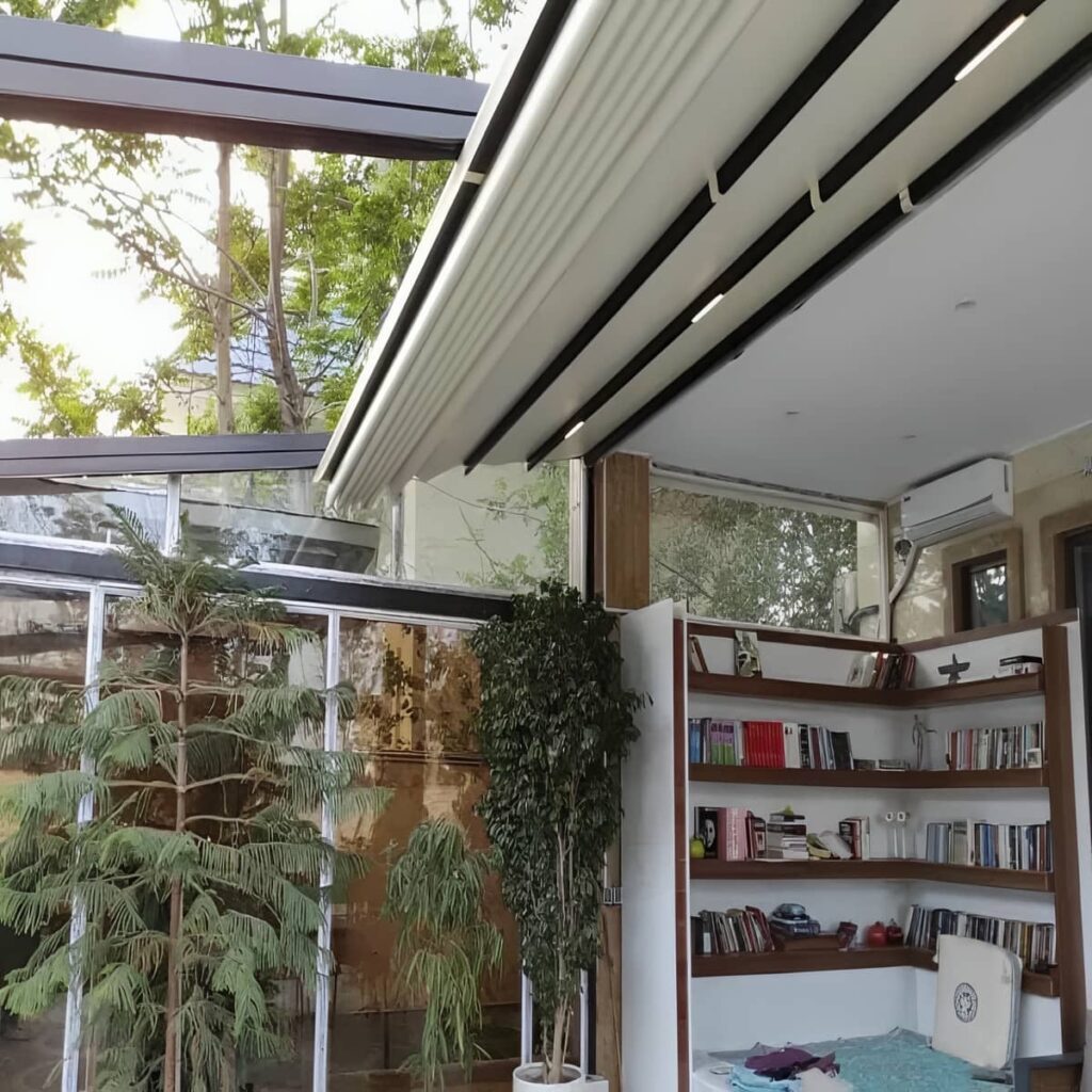 سقف پارچه ای متحرک فرفورژه