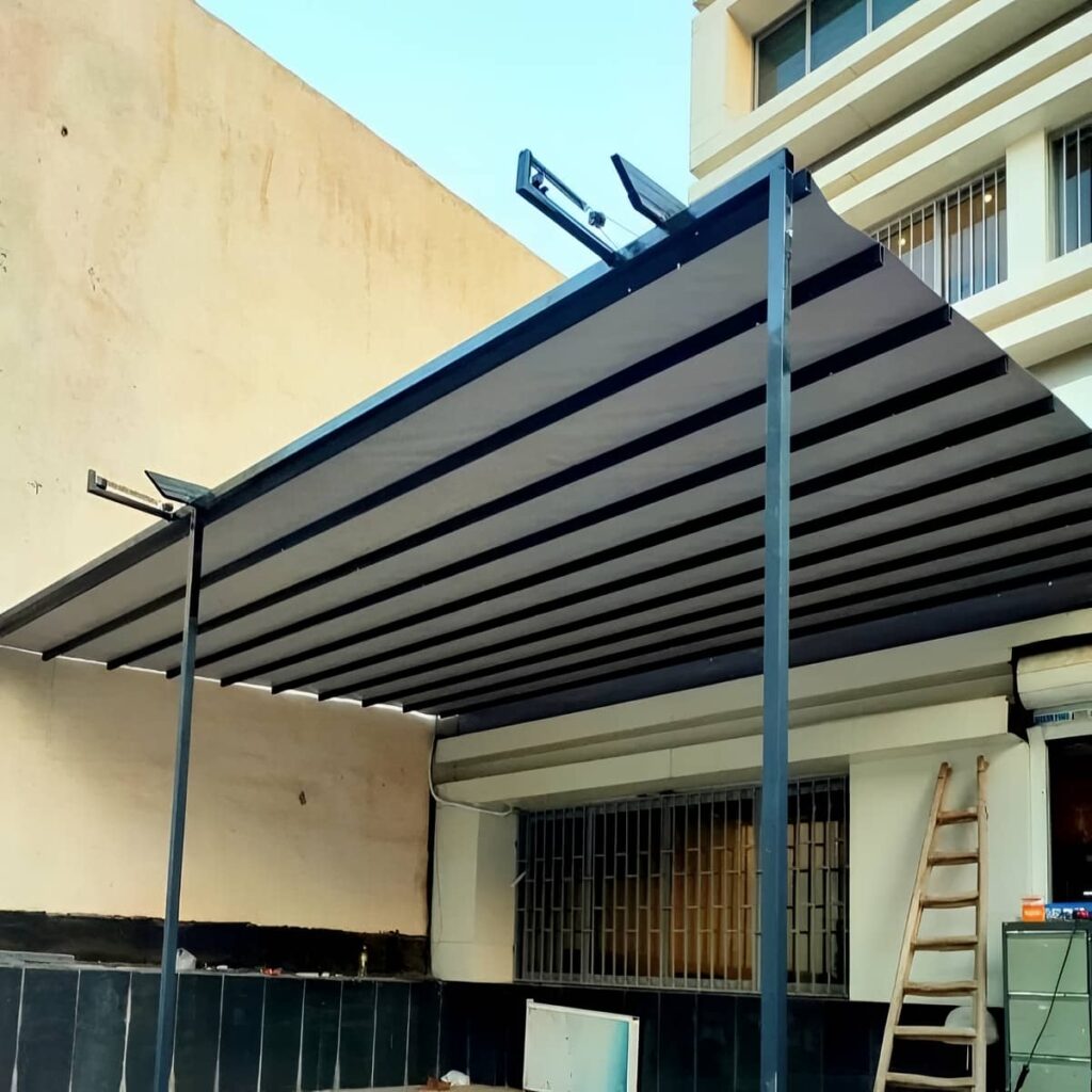 پوشش متحرک تراس مدرن