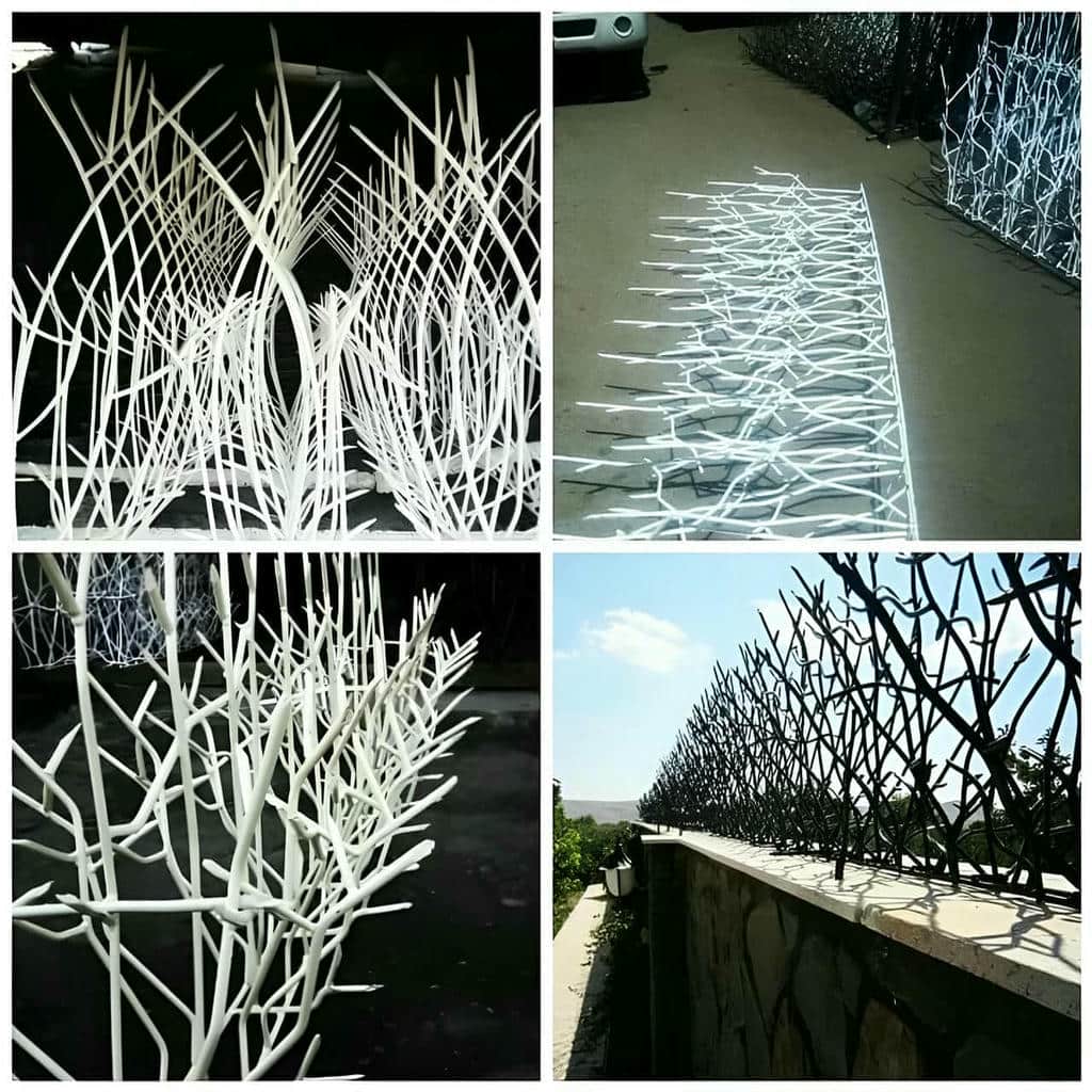 نرده دیوار حیاط فلزی بزرگ