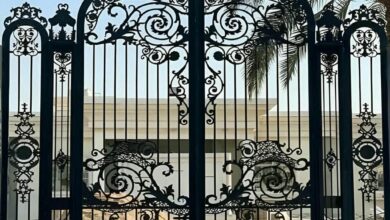 درب پارکینگ فلزی هماهنگ نما